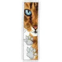 Vervaco - Bladwijzer kit - Kat - PN-0143913 - Borduren - Borduurpakket - Borduurpakket volwassenen - Borduurpakket kind