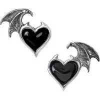 Alchemy Gothic - Gothic Oorstekerset - BlackSoul - voor Vrouwen - zilverkleurig - Maat Standard