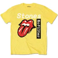 The Rolling Stones T-Shirt No Filter Text Homme Jaune