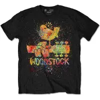 Ginza.se Woodstock - Splatter Heren T-shirt - L - Zwart