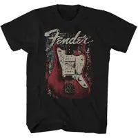 Fender T-Shirt Distressed Guitar Homme Noir - Taille M