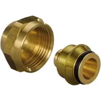 Uponor vario klemringschroefkoppeling pex 17mm x3/4"binnendraad euro messing