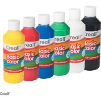 Creall Plakkaatverf Basic waterbasis 6 kleuren 250ml