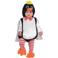 Amscan kostuum Pinguïn polyester zwart/wit 1-2 jaar