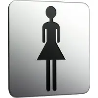 Emco System 2 deurplaat "dames" chroom 357600002