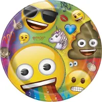 Unique - 8 kartonnen Emoji Rainbow borden