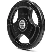 Gymstick Rubber 15kg Plate Zwart 15 kg