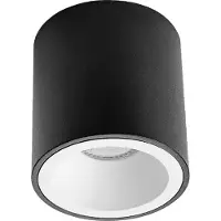 BES LED Opbouwspot GU10 - Pragmi Cliron Pro - Opbouw Rond - Mat Zwart/Wit - Aluminium - Verdiept - Ø90mm