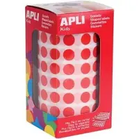 APLI Kids stickers op rol, cirkel diameter 10,5 mm, rood - 2 stuks