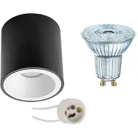 BES LED Opbouwspot Set - LEDVANCE Parathom PAR16 940 36D - Pragmi Cliron Pro - GU10 Fitting - Dimbaar - Opbouw Rond - Mat