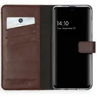 Selencia Echt Leren Bookcase voor de Samsung Galaxy A51 - Bruin