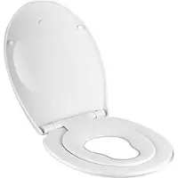 SanitairZone Aloni AL0340 Toiletzitting Met Kinderzitting Softclose Quick Release Duroplast Inox Scharnieren Wit