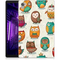 B2Ctelecom Lenovo Tab M10 HD (2de generatie) Back Case Vrolijke Uilen