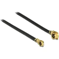 DeLOCK MHF I (v) - MHF 4L (v) kabel - Micro Coax (1,13 mm) - 50 Ohm / zwart - 0,40 meter