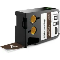Dymo 1868788 XTL tape vinyl wit op bruin 24mm (origineel)