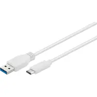 Goobay USB 3.2 GEN 1 (USB3.0) Aansluitkabel - USB-C naar USB-A - 5Gbit/s - USB adapter - OTG kabel - USB-C naar USB-A aansluitkabel - 1m - 5Gbit/s - GEN 1 - wit