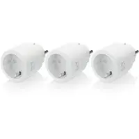 Deltaco Smart Home 3x Slimme Draadloze Stekker - WiFi - 10A - 2400W - Timer - Wit