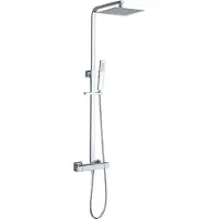 Wiesbaden Regendouche rombo eco twenty opbouwset thermostaatkraan 20 cm chroom