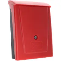 Rottner Kunststof Brievenbus Posta Zwart - Rood