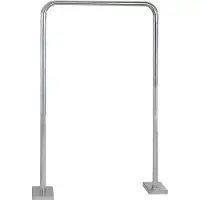 Rottner brievenbusstandaard, beugelvorm, voor vrijstaande brievenbussen, incl. bevestigingsmateriaal & boorinstructies, roestvrij staal, H 1355 mm