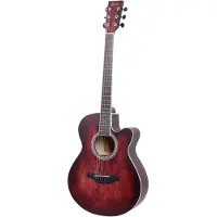 Fazley W55-COL-R ColourTune western gitaar rood