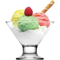 LAV ijscoupe - ijsglazen - dessert schaaltjes - modern design - 165 ml - transparant - set van 3