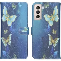 IMoshion Design Softcase Bookcase voor de Samsung Galaxy S21 Plus - Blue Butterfly