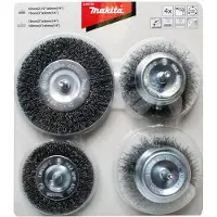 Makita set van 4 ronde borstels, staal