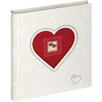 Walther design UH-117 Forever - Trouwalbum - Formaat 28x30,5 cm - Wit met Rood hart