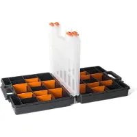 Gerimport gereedschapskoffer organizer 38 x 33 x 12 zwart