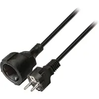 PROCABLE Verlengsnoer | 5 meter (3x 1.50 mm², Zwart)