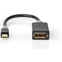 Nedis Mini DisplayPort - DisplayPort adapter - versie 1.4 (8K 60 Hz) - 0,20 meter