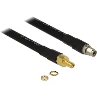 DeLOCK RP-SMA (m) - RP-SMA (v) verlengkabel - CFD400/LLC400 - 50 Ohm / zwart - 0,40 meter