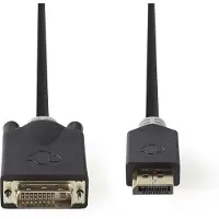 Nedis DisplayPort DVI Kabel - 2 meter Antraciet