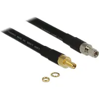 DeLOCK SMA (m) - SMA (v) verlengkabel - CFD400/LLC400 - 50 Ohm / zwart - 0,40 meter