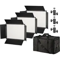 Bresser Sh-bi Bi-color Led-paneelverlichtingsset 1200a 3 Eenheden