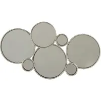 Jline Spiegel 6 ronden metaal zilver