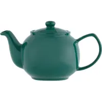 Price & Kensington Price en Kensington - Theepot - 6 pers. - Niet zwaar - Handvat blijft koud - 1u warm - Aardewerk – Smaragdgroen - 1.1 L - Ø 12 cm