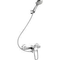 Delabie douche systeem met automatische afvoer en armatuur, model 2739S Securitouch, voor standaard installatie.