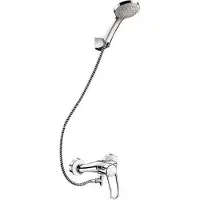 Delabie douchesysteem met automatische afvoer en mengkraan, model 2539EPS, met standaard S-aansluiting.