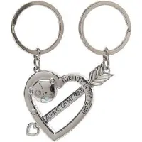 Me to You Sleutelhanger dubbel hart en pijltje - valentijn
