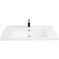 Sanicare Q6-Q7 keramische wastafel 100x45cm wit