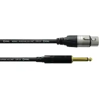 Cordial CCM 7,5 FP XLR Verbindingskabel [1x XLR-bus - 1x Jackplug male 6,3 mm] 7.50 m Zwart