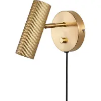 Globen Lighting Wandlamp Hubble, messing / goud, Woon-/ Eetkamer, metaal, Design, wandlamp