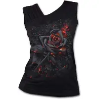 Spiral Top - Burnt Rose - S tot 4XL - voor Vrouwen - zwart - Maat M
