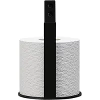 Nichba-Design Extra Toiletrolhouder Zwart - Toiletrolhouders Staal Black - L100113