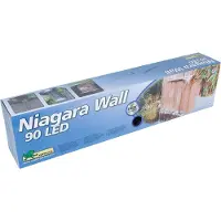 Ubbink niagara rvs waterval 90 cm met led inox 304 met lange uitloop