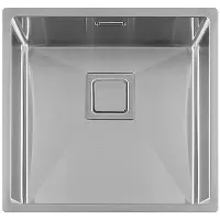Togo VK series spoelbak 40x40cm vlakinbouw, onderbouw, opbouw RVS