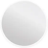 Differnz Badkamerspiegel | (80 x 80 cm, Rond, Aluminium, Wit)