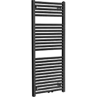 Wiesbaden Radiator Elara 118,5x45 cm Midden-Onder Aansluiting Mat Zwart (538 Watt)